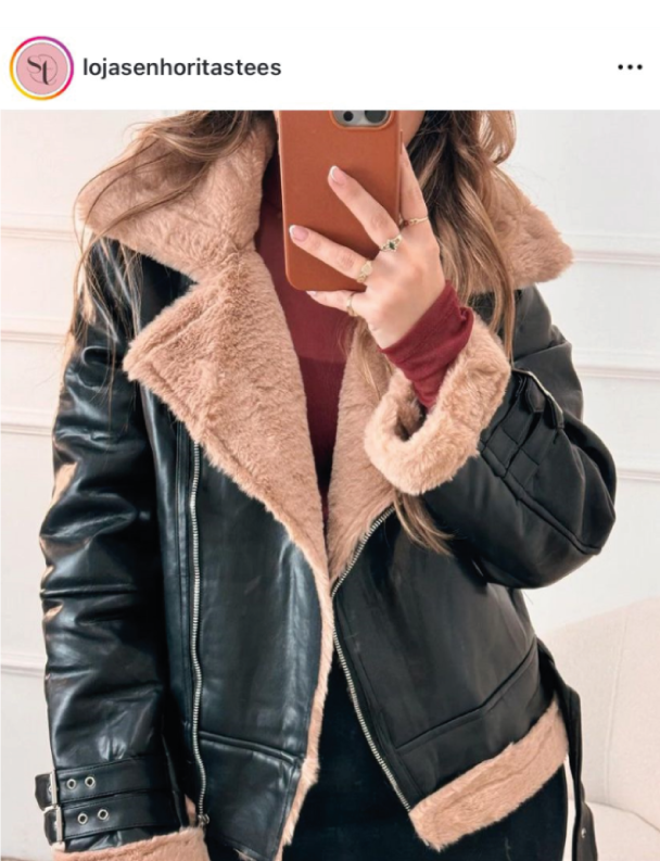 Jaqueta Oversized - couro - Senhoritas Tees