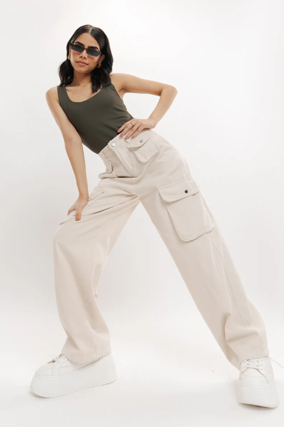 Calça cargo off white